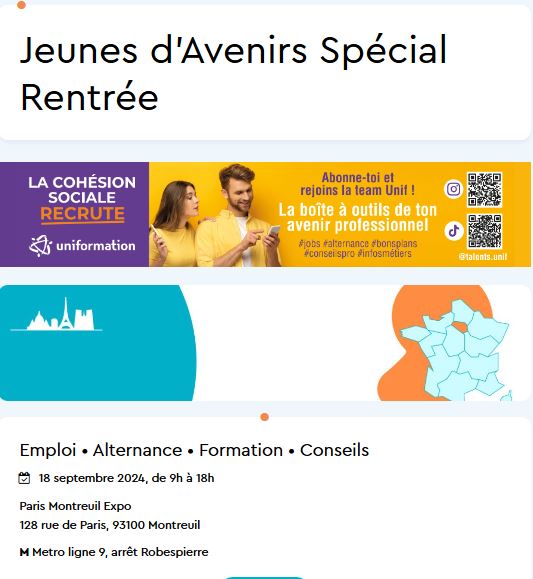 Jeunes d’Avenirs Spécial Rentrée